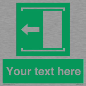 Custom Slide to Open Sign